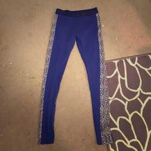 Nike cheetah and blue leggings