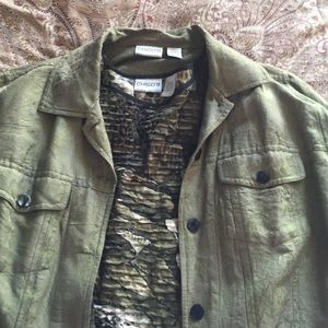 Jacket and long sleeve top