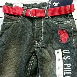 Boys US Polo Assn jeans with belt new with tags