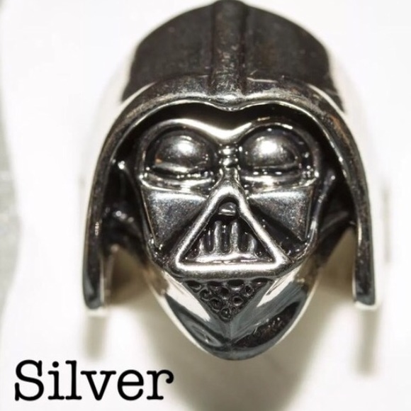 HP Silver Stainless Steel 3D Darth Vader Ring