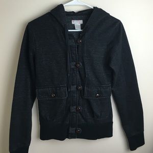 Oneill zip up hoodie with silk hood (S)