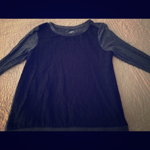 Beautiful Black- Loft- top- front is lacey