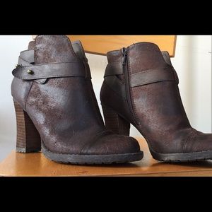 Faux Faded Suede Booties