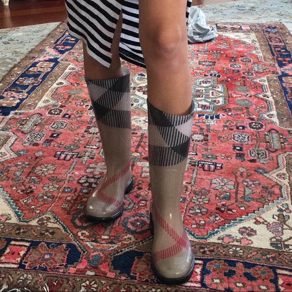 Burberry rain boots