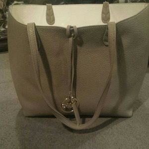 BCBG beige tote with purse and strap