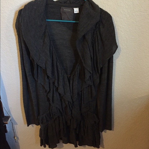 Ruffles Gray Cardigan