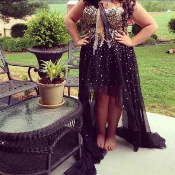 Night moves black sequin dress. Size 16.