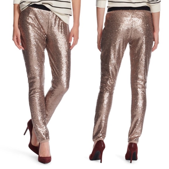 Sequin Legging Pants in Rose Gold - Picture 4 of 4