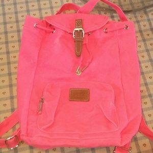 VS PINK drawstring bag.