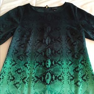 Limited ombré snake print top