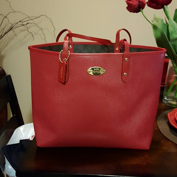 Coach reversible tote