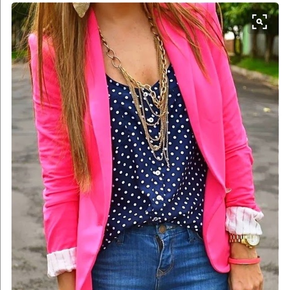 Boutique Jackets & Blazers - Hot pink blazer