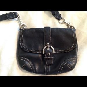 Black Authentic Coach cross body purse
