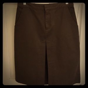 GAP Knee-Length Brown Cotton Skirt w/ pockets!