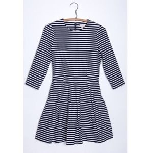 Gap Navy+White Striped Pleated Dress w/ Tag