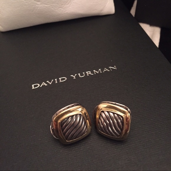 David Yurman 14k gold trimmed earrings