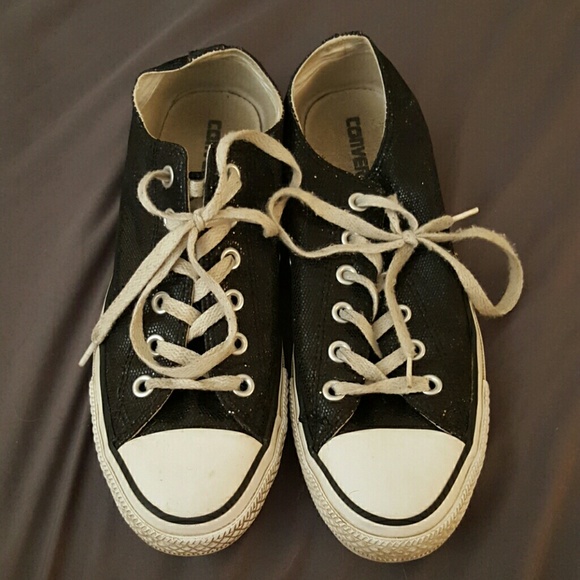 Black sparkle converse