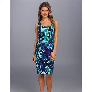 Calvin Klein sleeveless ruched dress