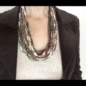 NEW Fabric necklace with magnetic clasp.