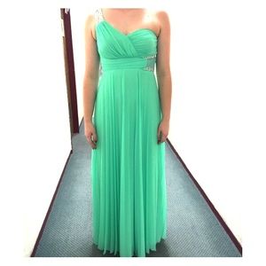 Mint green formal dress