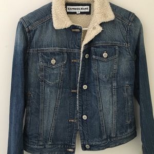 Express Jeans denim wool jacket