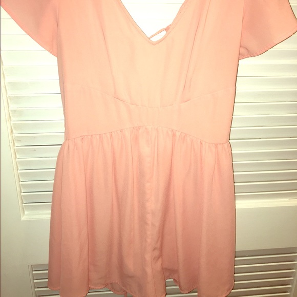peach romper