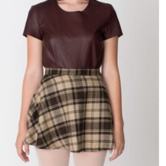 Brown circle skirt X American Apparel