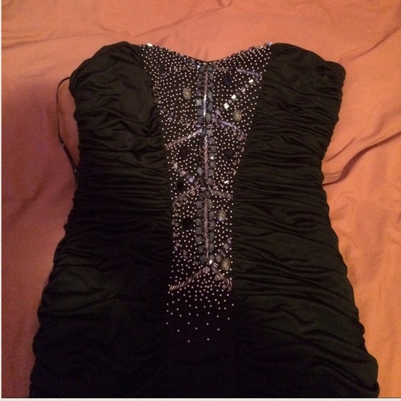Sleeveless Black sequin bodycon dress. Medium/S - Picture 1 of 3