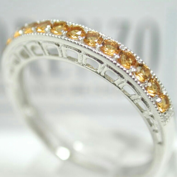 ColoreSG Sterling Silver Gold Citrine Ring 6.5 - Picture 2 of 4