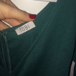Final Price-Tobi green cut out dress