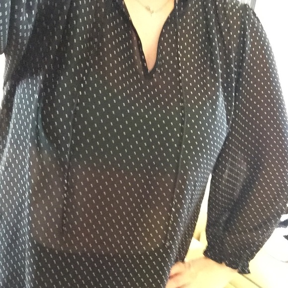 Sheer Polka Dot Blouse - Picture 4 of 4