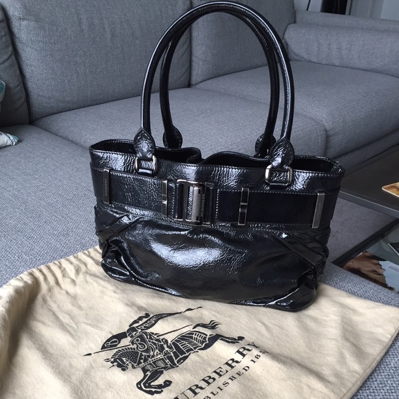 Burberry Handbags - **SOLD !!**Patent leather Burberry satchel