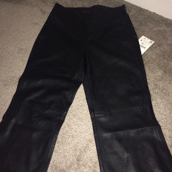 Zara Faux Leather Trousers Sz Small