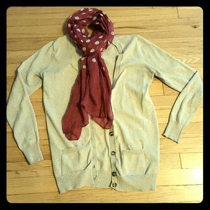 Sz small khaki button up cardigan