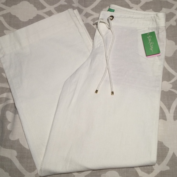 Lilly Pulitzer white linen pants