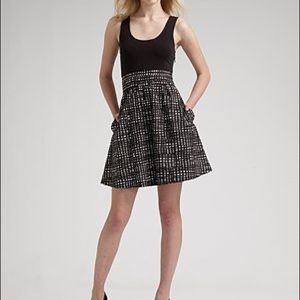 Theory black white dress size 4