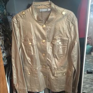 Chico's Platinum Denim utility jacket