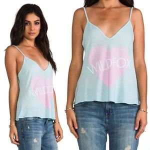 Wildfox Love Heart Strappy Cami Tank Top
