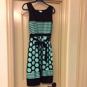 Maternity Black and Seafoam dress