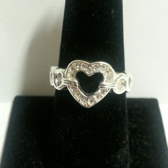 Heart ring silvertone
