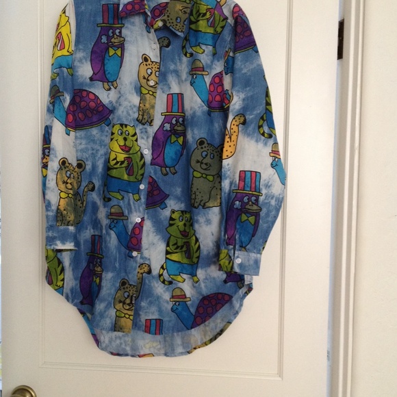 Lazy Oaf Animal Button Down, worn once.