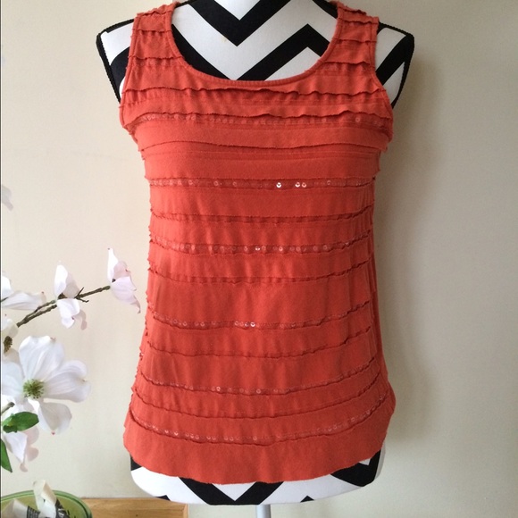 Chico's Tank With Sequins Size 0 (4-6) Small