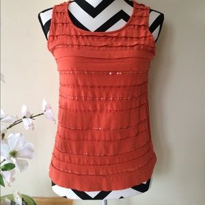 Chico's Tank With Sequins Size 0 (4-6) Small