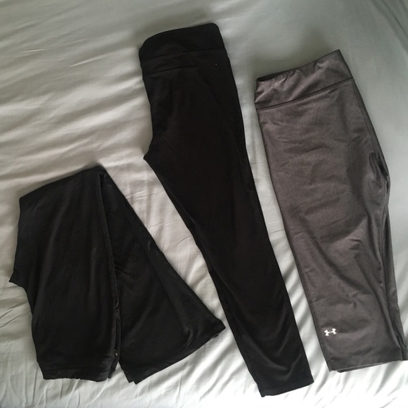 Workout Pants/Tights/under Armour Capri Bundle- XL