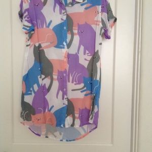 Lazy Oaf Pastel Kitties button down!