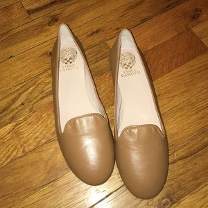 Never worn: Camel leather flats
