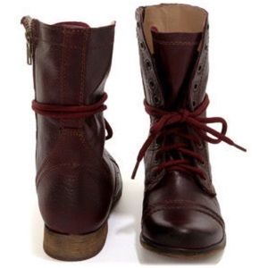 Steve Madden wine leather booties