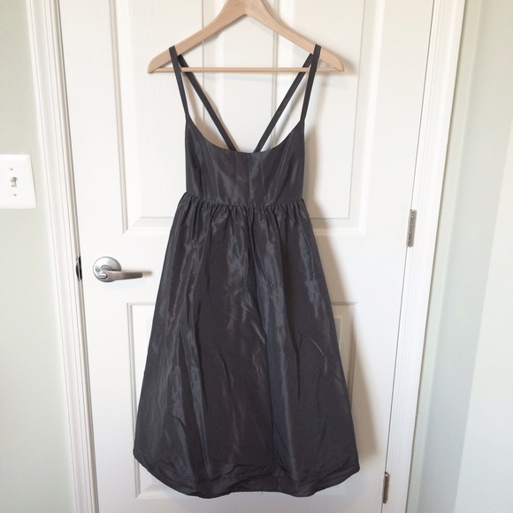 SOLD | J. Crew Graphite Silk Party Dress - Picture 2 of 4