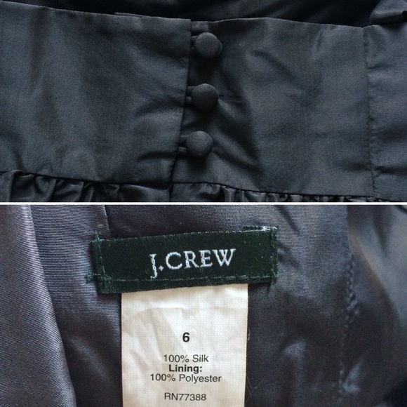SOLD | J. Crew Graphite Silk Party Dress - Picture 4 of 4
