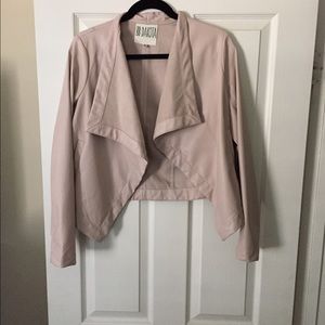 BB Dakota faux leather draped jacket medium